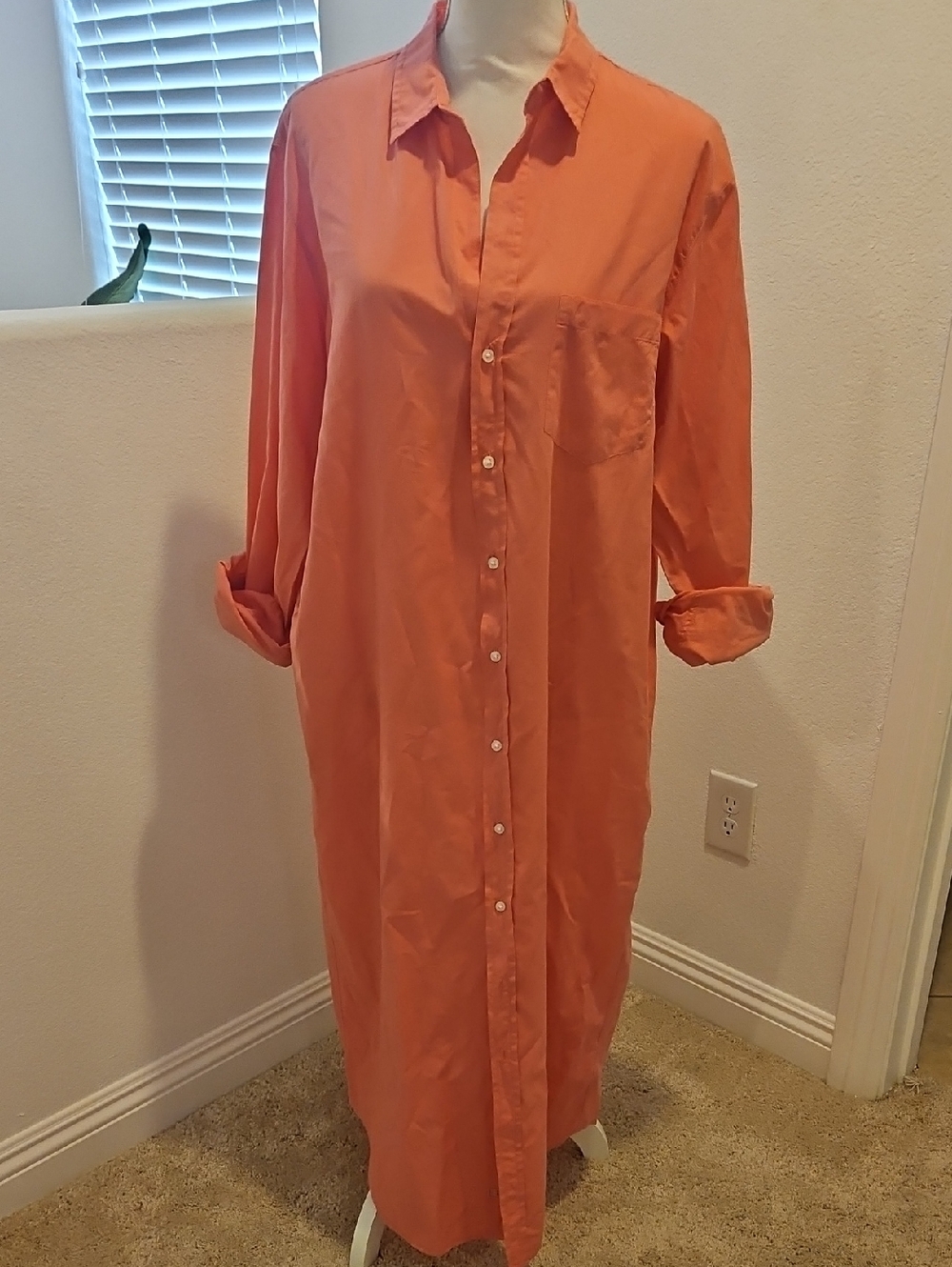 Frank & Eileen Pink Button-Up Shirt Dress